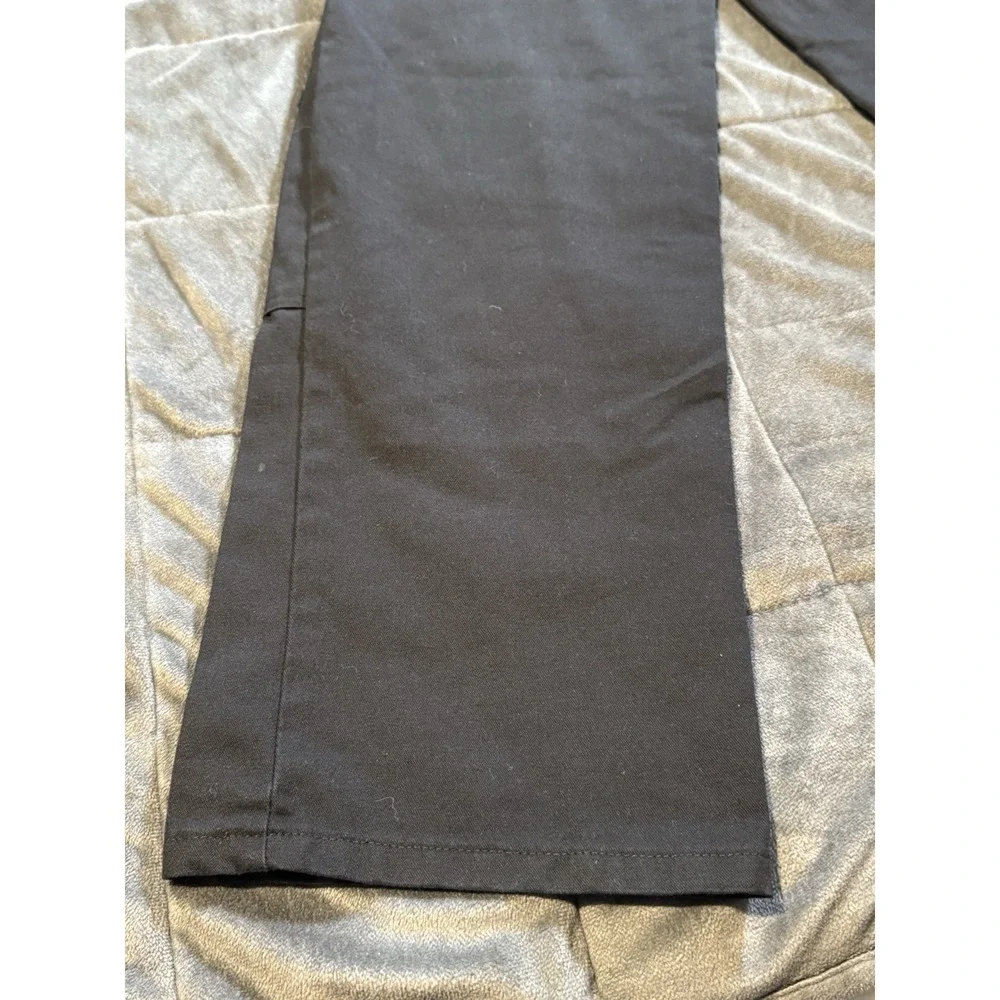 Boys Dickies Pants Size 14 Reg 2 Pair Black Uniform Adjustable Waist Knee Wear